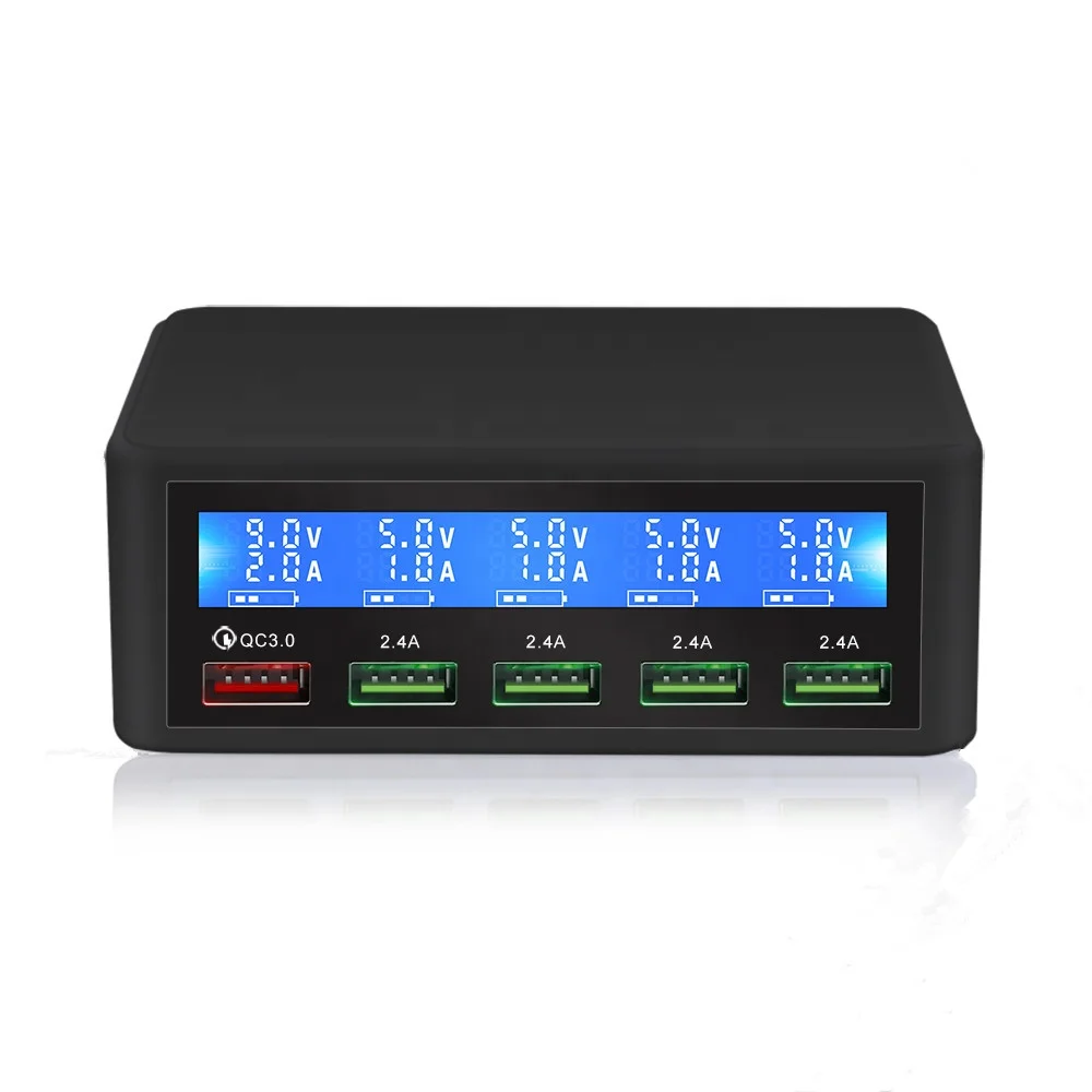 Quick Charge 3.0 Desk Multi Port Usb Charger Mobile Phone Wall Charging Dock Station