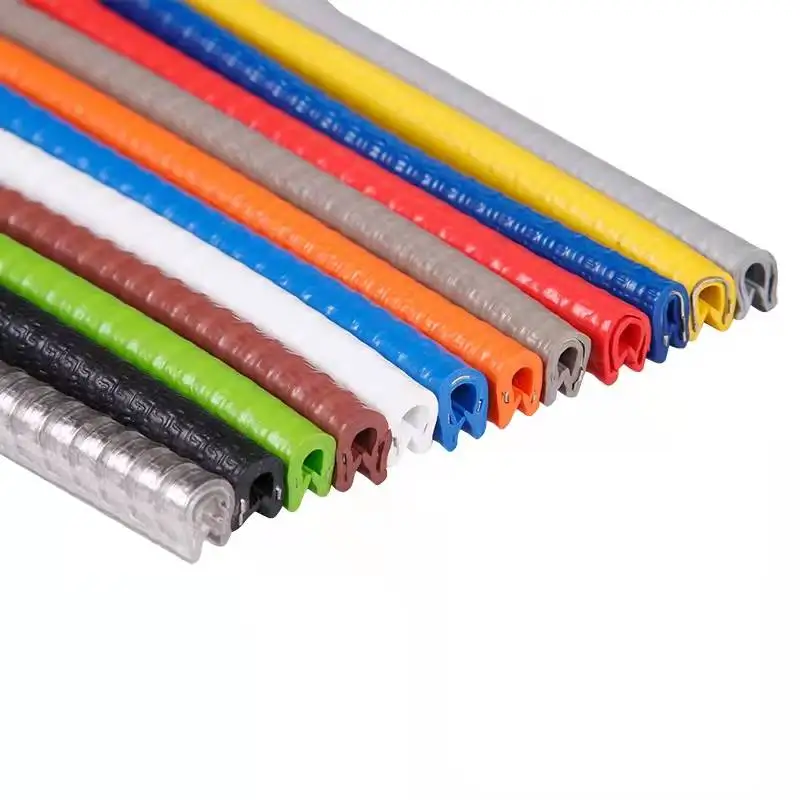 Automotive car door frame rubber seal trim strips anti-collision car door corner pvc u shape seal strip