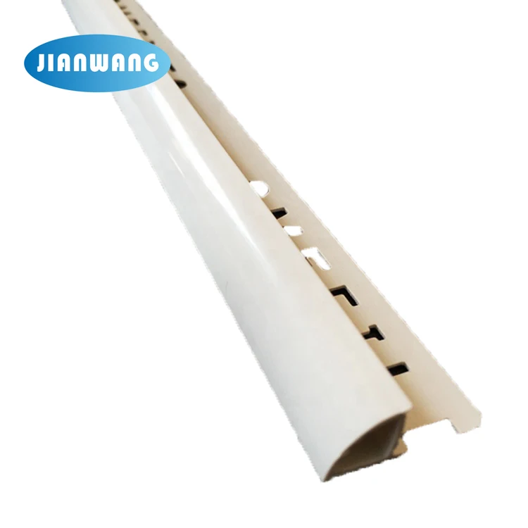 Top quality interior decoration building material quarter round closed shape plastic profile PVC Tile Edge Trim