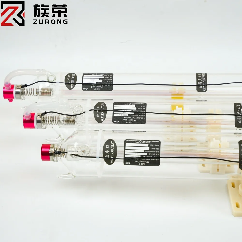 Long Life 10000hours Zurong Co2 Laser Tube w2 w4 w6 w8 80w 100w 130w 150w 180w for Laser Cutting Machine