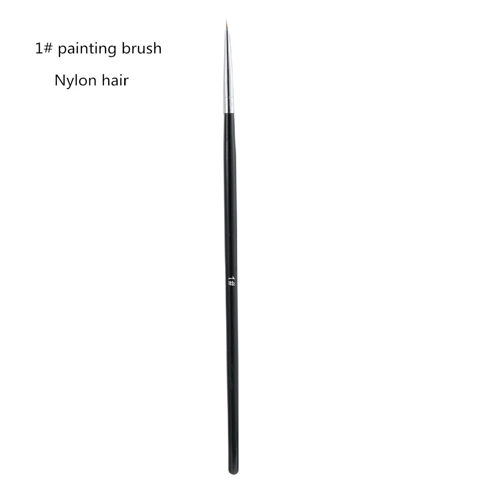 100% настоящая акриловая кисть Kolinsky с ручкой из черной древесины нейлоновые волосы для дизайна ногтей