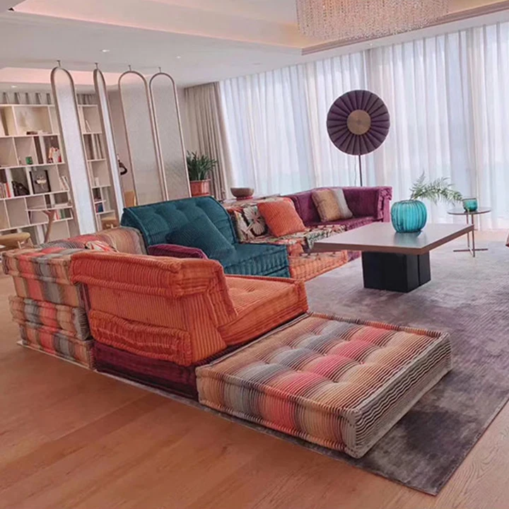 Living Room Furniture Floor Sofas Modular Set Mah Jong Sofa Cloud Couch Sectional Couch Modern Mahjong Sofa