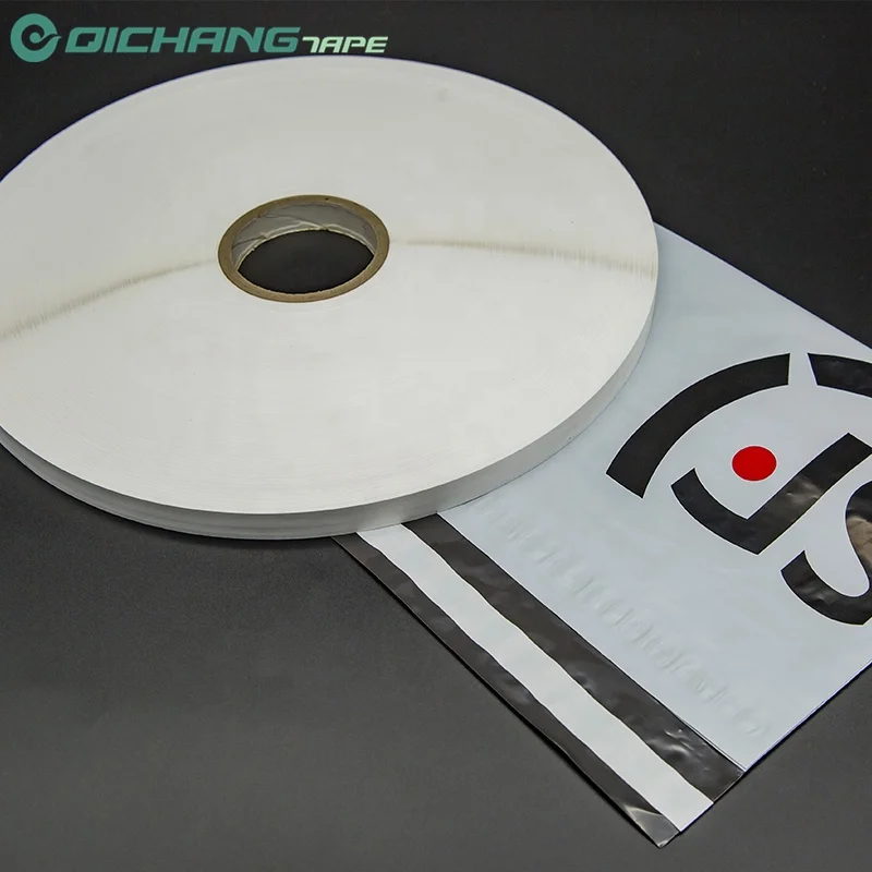 Free Samples White Pearl Film 10mm Courier Bag Permanent Sealing Tape