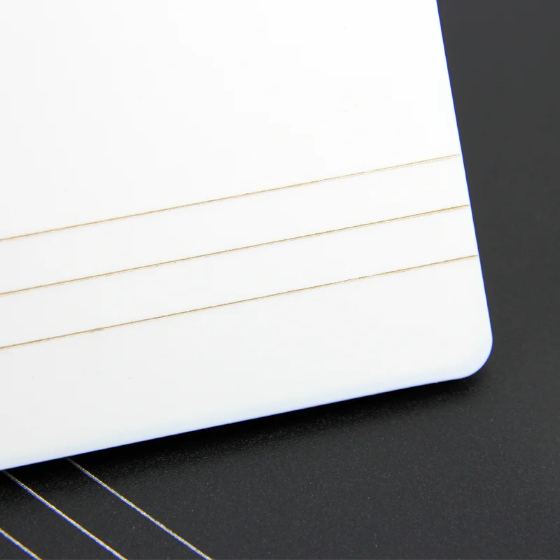 Black/White color PP plastic hard cover stationery spiral journal line grid pages with bulit-in ruler