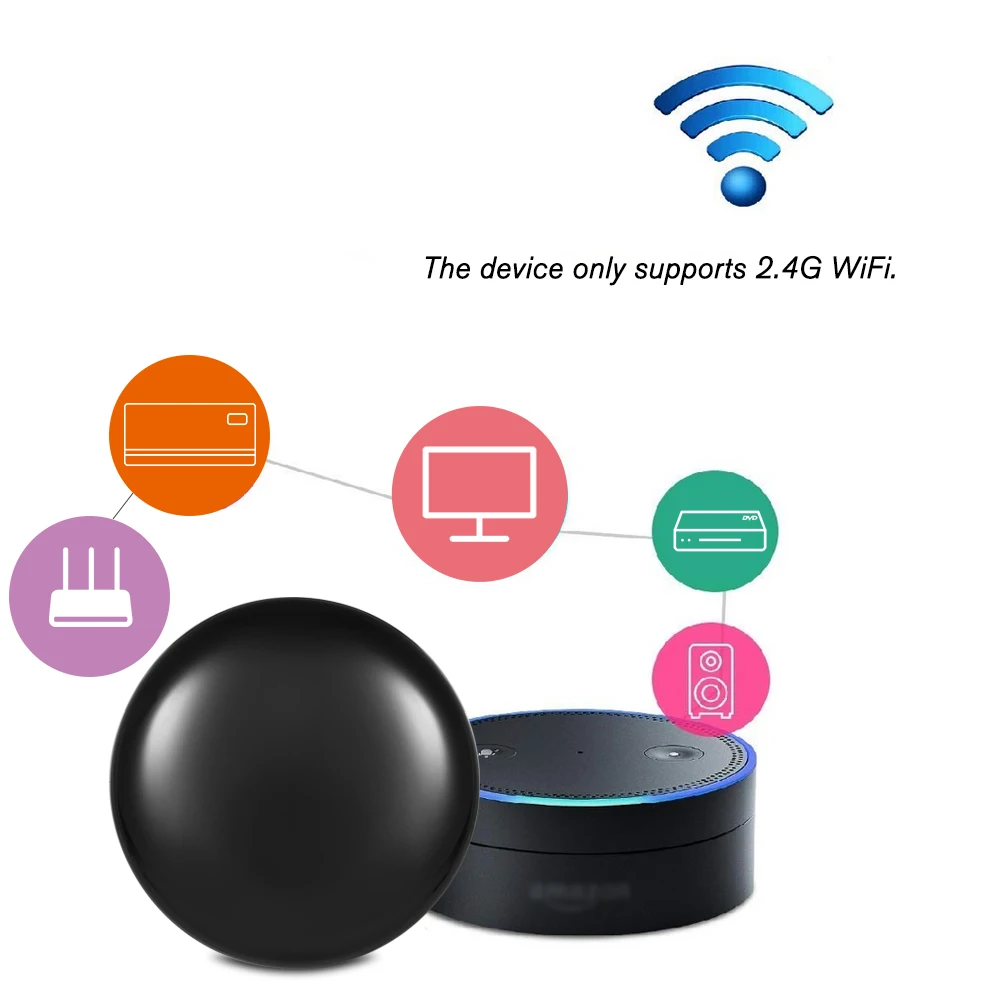 Wi-Fi-блок с пультом дистанционного управления концентратор Wi-Fi (2 4 ГГц) поддержкой Инфракрасный Универсальный пульт совместим приложение Smart Life исходя из Tuya