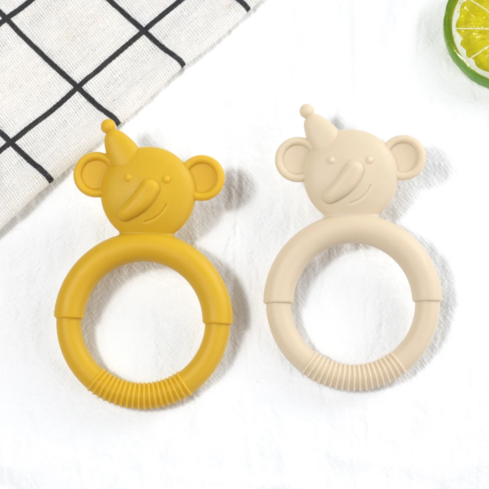 Factory directly selling stock Banana 100% Food Grade Approval New  Infant Design Silicone Baby Teether Toddler Teething Toy