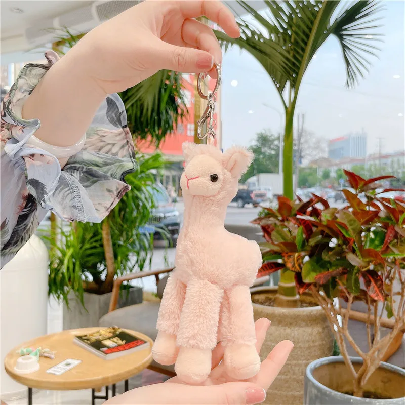 high quality EN71 certificated wholesale baby alpaca custom plush keychain