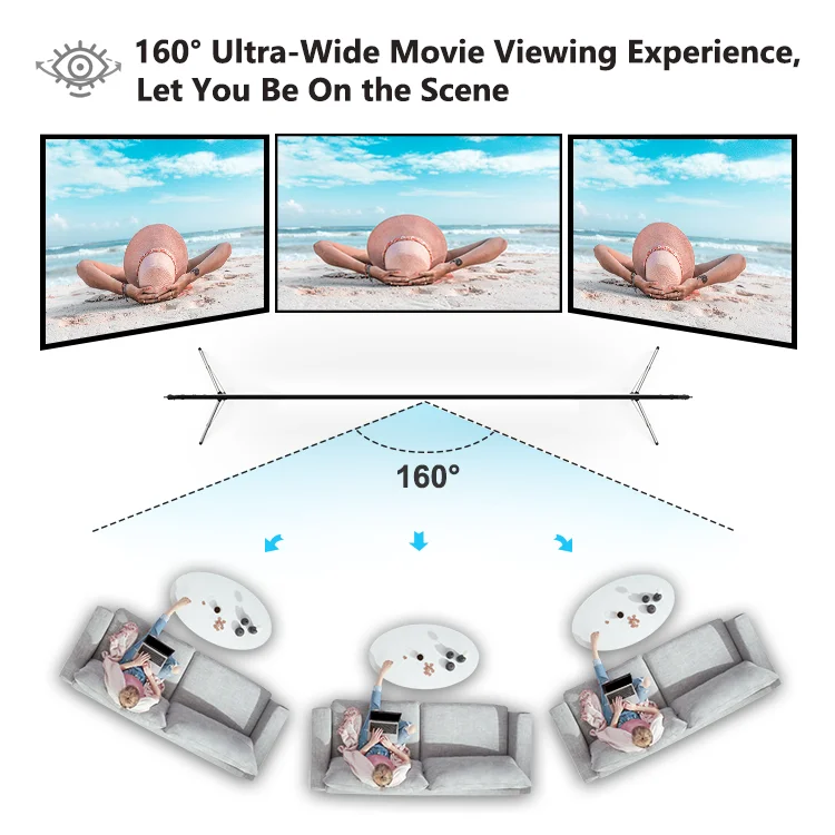 16:9 Home Cinema Aluminum Fixed Frame Projection Screen/Projector Screen