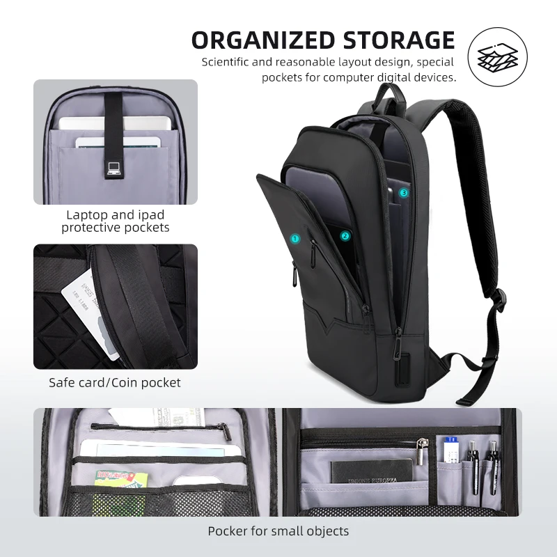 Hk usb charging port bag backpack expandable alibaba backpacks suppliers business slim waterproof backpack
