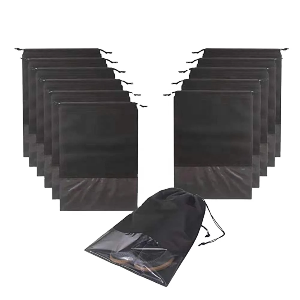 BSCI ISO Sedex FAMA Folding Travel Shoes Package Bag Portable Shoes Storage Bag Zipper Shoe Bag