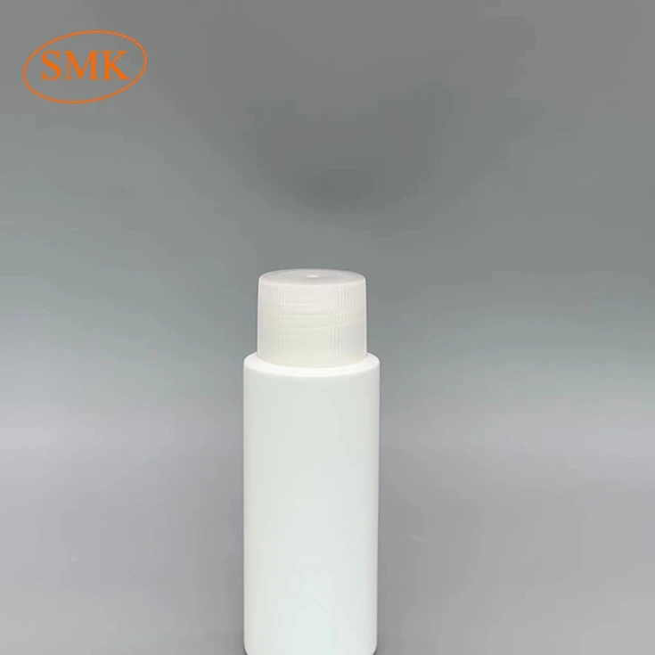 60ml Empty PE Shamppoo Bottle White Lotion Plastic Bottle For Skincare Plastic Bottle With Pump or Cap