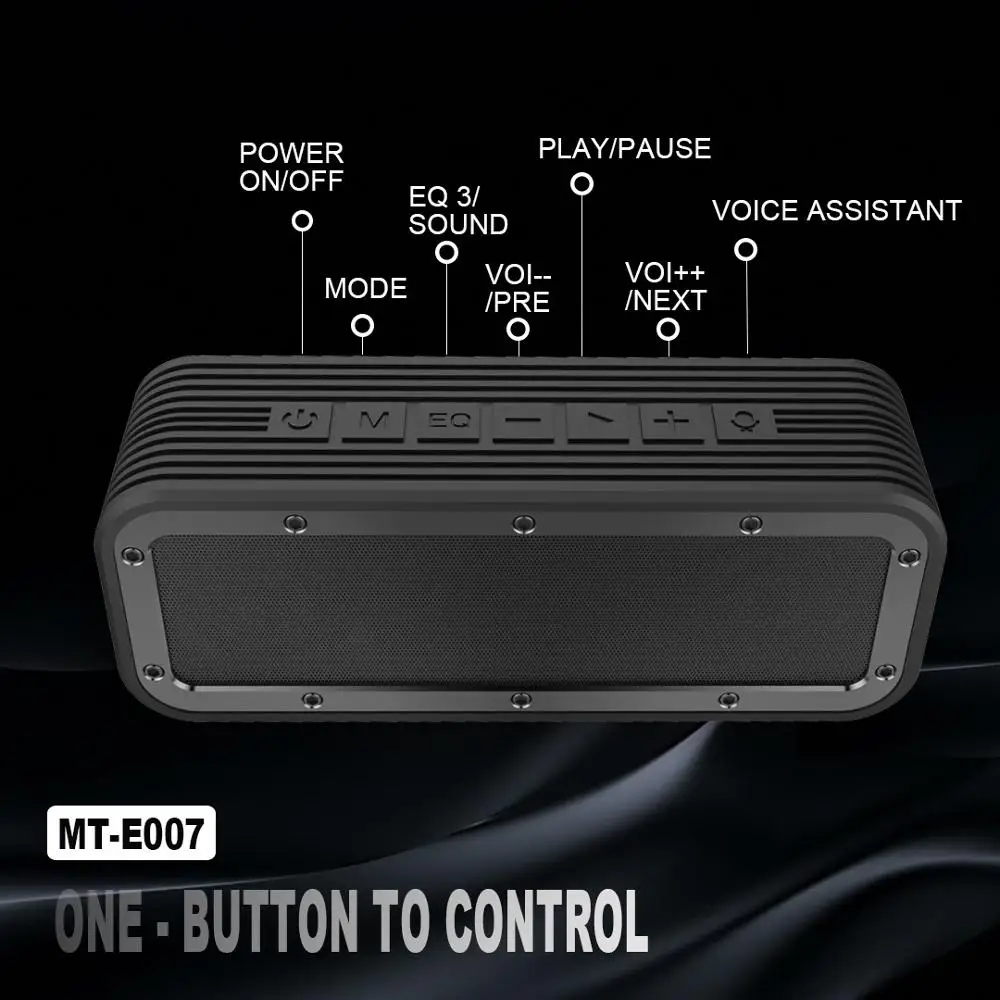 50W Wireless HIFI 3D Stereo Subwoofer Audio Boombox Music Portable IPX7 Waterproof wireless Speakers