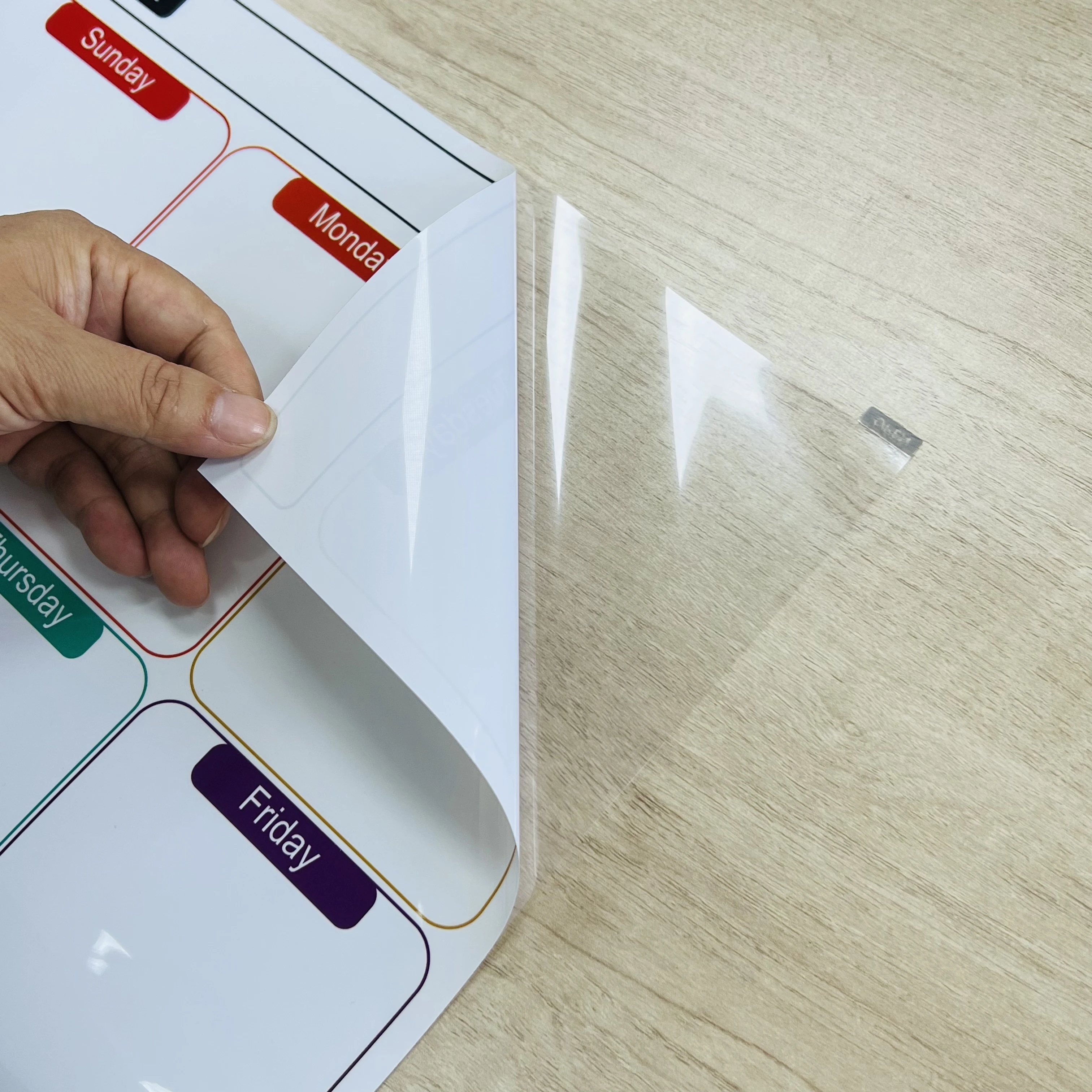 Wholesale self adhesive Weekly Monthly Schedules Fridge Table Dry Erase Whiteboard