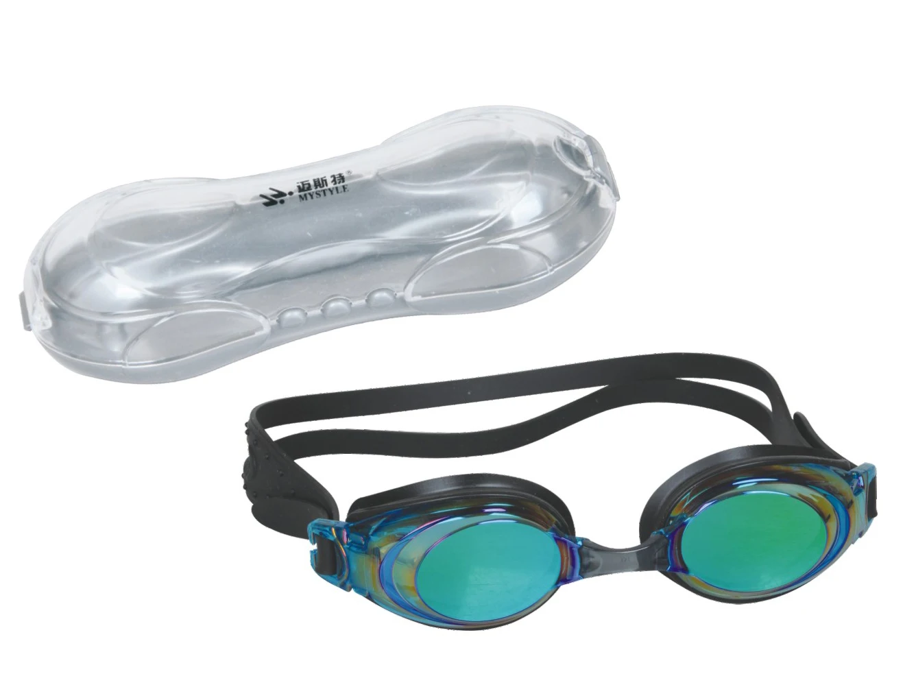 Silicone advanced Swim Goggles with Mirrored Lens