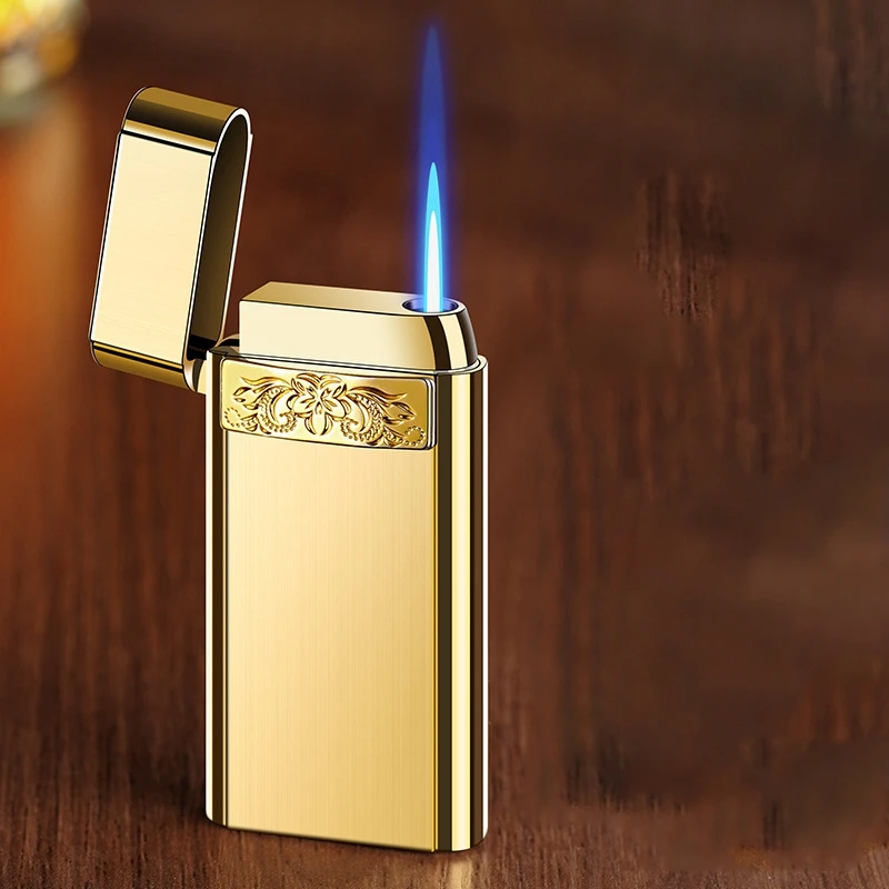 Modern Ultra-Thin Butane Lighter - Durable Metal Body, Perfect for Gifting and Bulk Orders