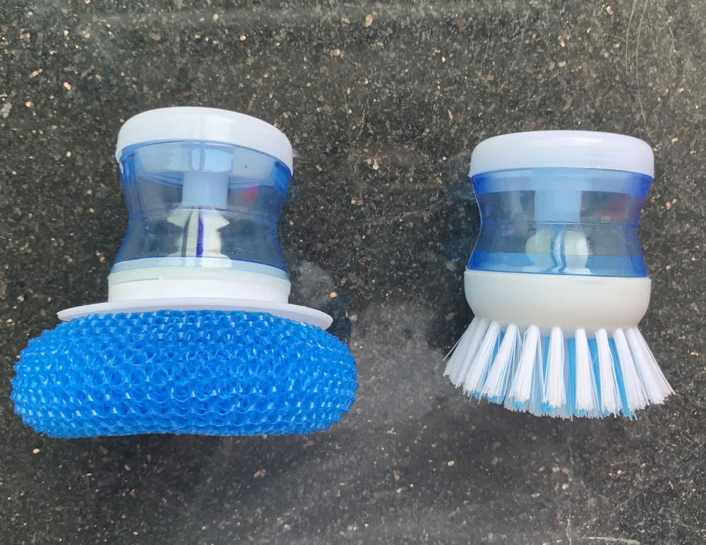2 pcs Set Scrub Brush and Scourer,fill detergent available