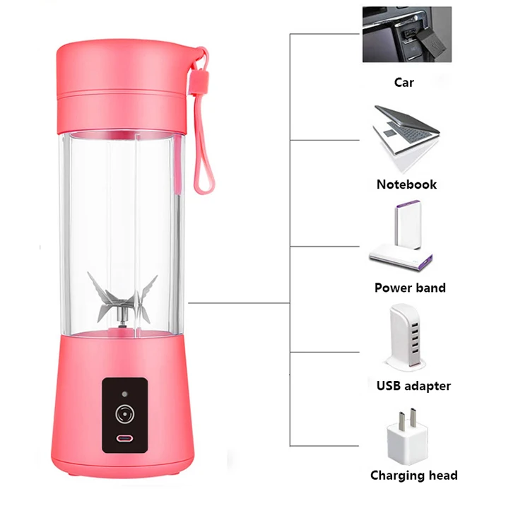 Electric Juicer Cup Sport Bottle 6 Blades Blender Milkshake Machine USB Portable Fruit Milk Mixing Tool Mini Fresh Juice Blender