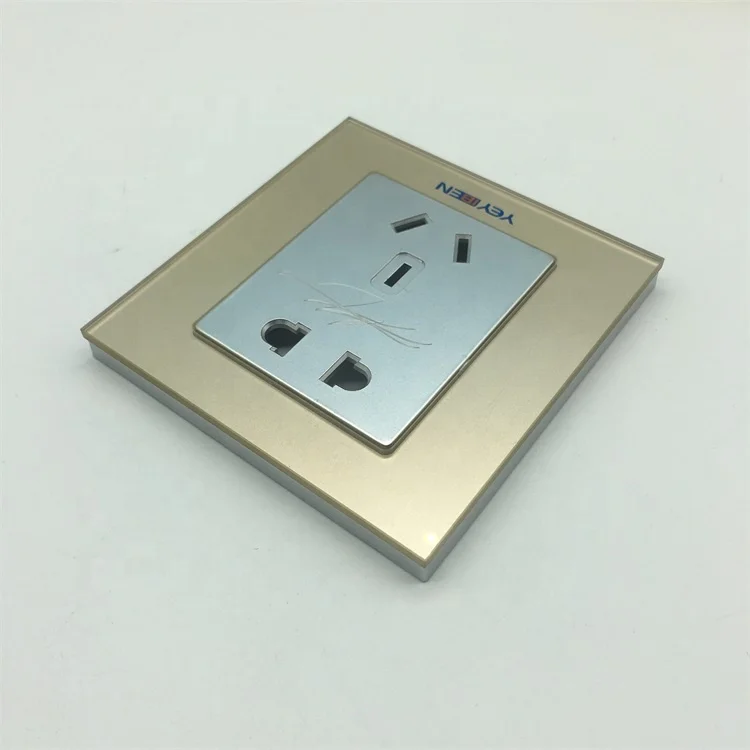 Glass factory customized cnc  oem wall switch glass frame  socket glass panel for electric switches