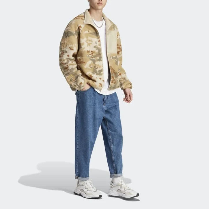 2024 Custom Logo  Camouflage Fleece Jacket Zip Up Camouflage Windbreaker Thick Coat Polar Reversible  Sherpa Fleece Jacket Men