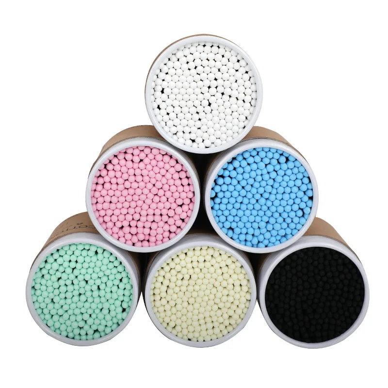 Private Label Bamboo Cotton Swabs Biodegradable Organic Wooden Cotton Buds 100% Eco-Friendly Natural Double Tipped Ear Sticks