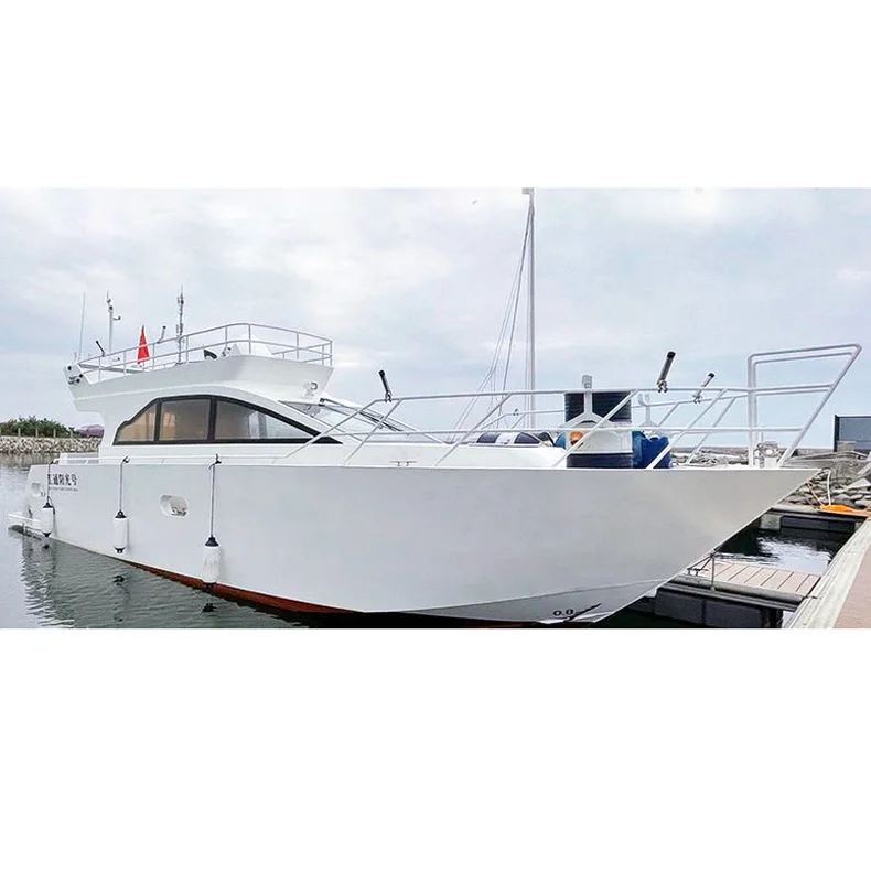 Роскошная яхта из чистого алюминиевого сплава JS 14 м с внутренним двигателем, алюминиевая лодка