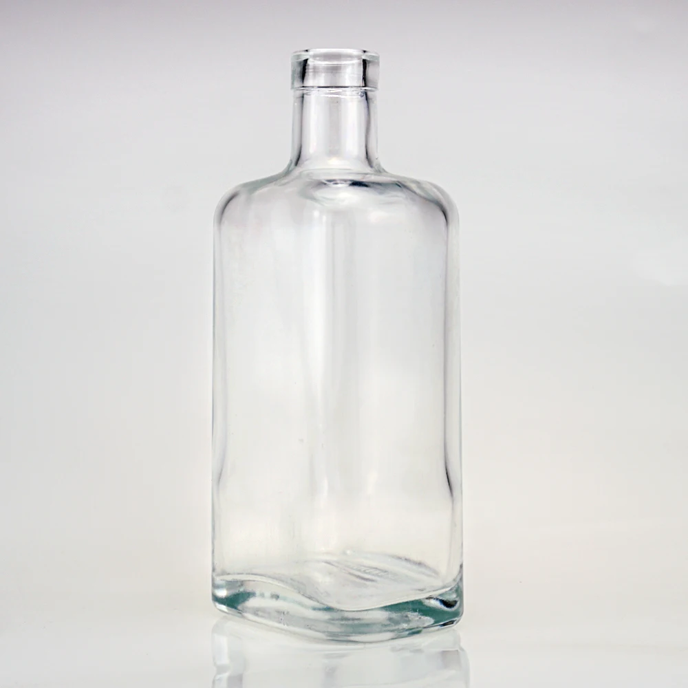 200ml 500ml 700ml 750ml 1000ml flint glass liquor wine Vodka tequila gin bottle Fancy Liquor Glass Bottle with sealed cork lid