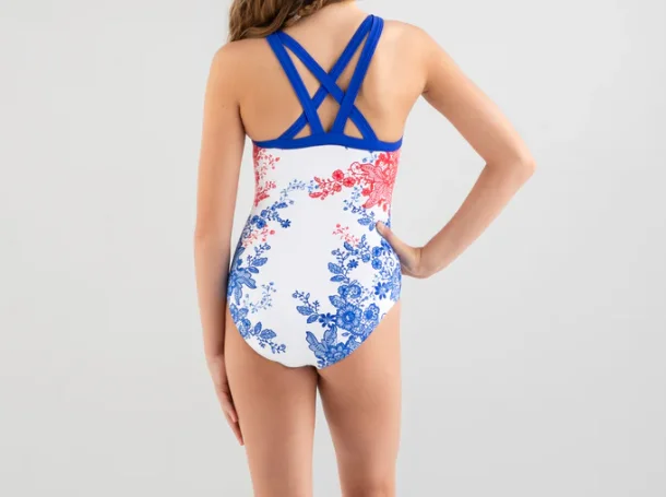 Cheap Prices High Quality Long Sleeve Clothes Printed Rhinestones Shiny Children Gymnastics Leotards For Girls Competition