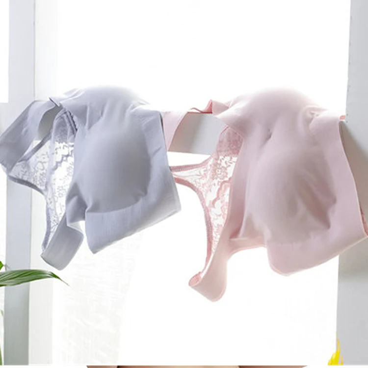 Wholesale Price Comfortable Women Padded Bralette Sosten invisible Ladies Sleeping Lace Seamless Latex Bra for Ladies