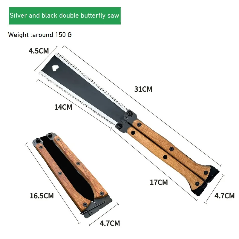 Portable Home Use Pruning Hand Saw Folding Woodworking Butterfly Saw Outdoor Camping Survival Logging Saw