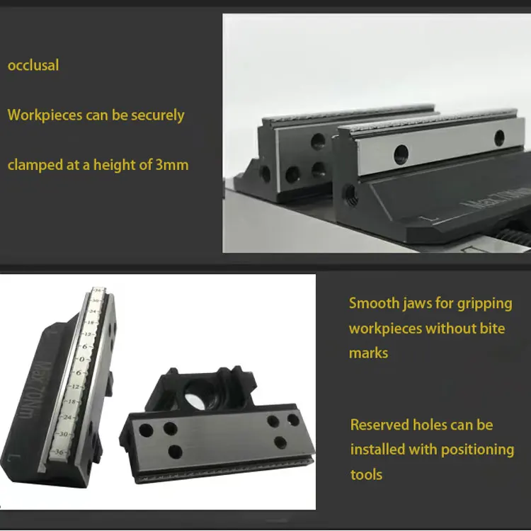 Высокая точность механической обработке 5 осей Самоцентрирующийся зажимной тиски WAN-H77 центр вице-приспособление фрезерные станки с ЧПУ