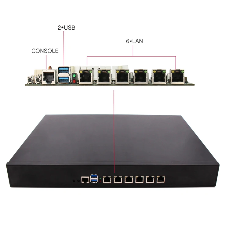 брандмауэр 6 Порты ethernet материнская Intel 3865u i3 процессор Встроенный мощность для сервера маршрутизатор pfsense VPN