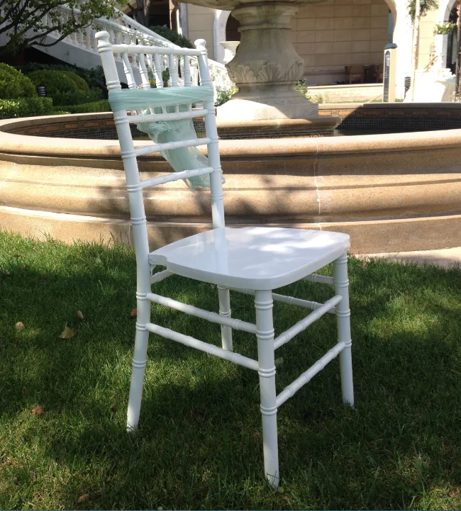 wholesale chiavari silla chairs White wood tiffany chiavari wedding hotel chair for banquet