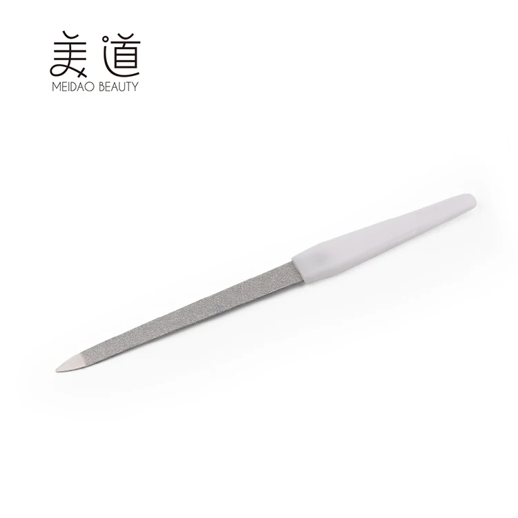 Cheaper Professional Metal Nail File with white plastic handle