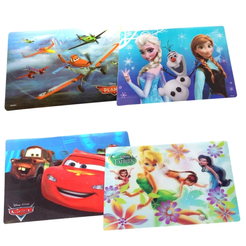 Custom Clear Plastic 3D Lenticular table 3D Placemats