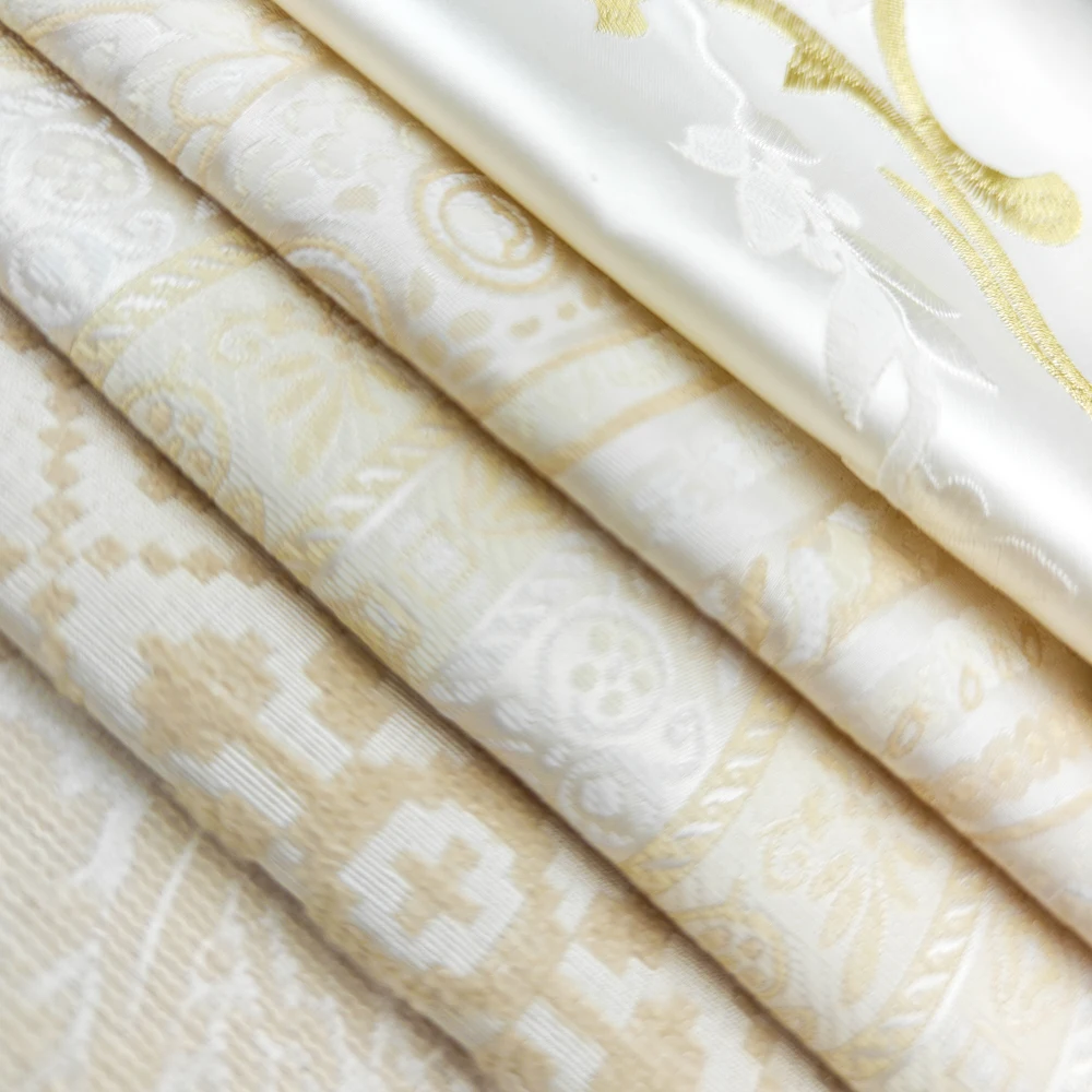Bomar 2024 New Damask Jacquard Brocade Fabric by the Yard Home Deco Upholstery Silk curtains fabric and materials