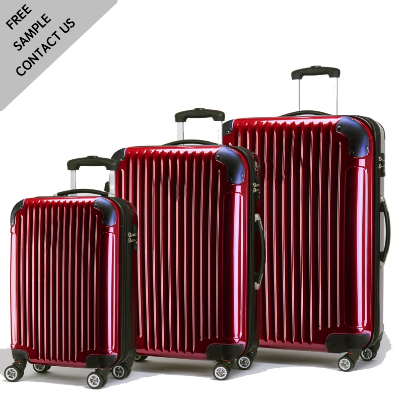 Custom Durable Multi Color ABS Pc Film Suitcase Set 20/24/28 Travel Trolley Bags Luggage Sets 3pcs