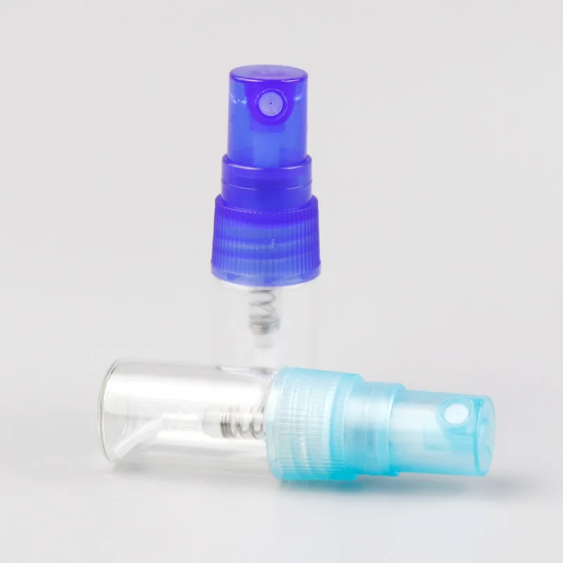 Empty clear 2ml 3ml 5ml glass spray bottle pressure for perfume sample bottles