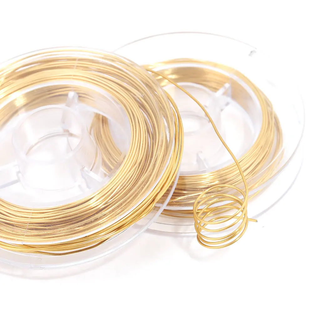 Plating Gold 18k Copper Wire Wrapped Stainless Steel Jewelry Making Supplies Gold Filled Wire For Jewelry Making