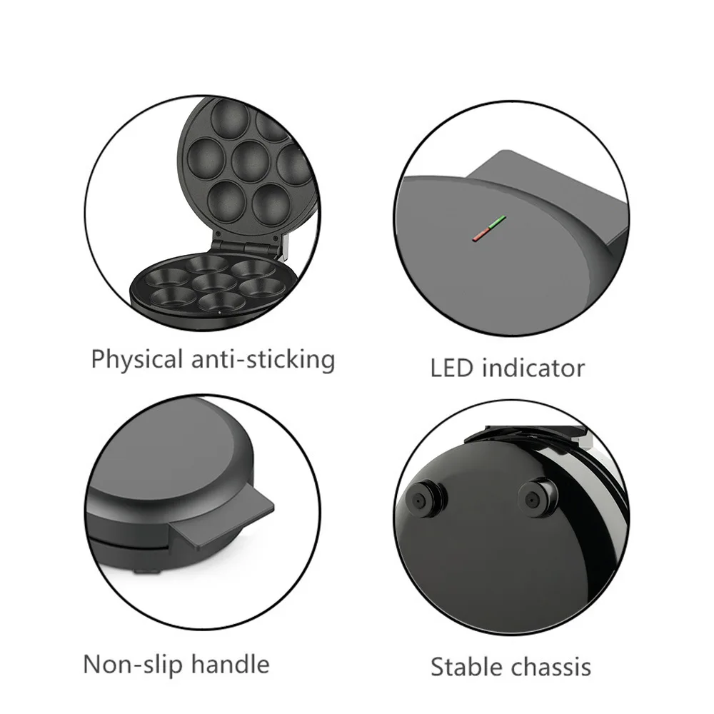 Household Double Sided Heating 1000w Non Stick Electric Cake Machine Home Breakfast Maker Baking Muffin Maker Mechanical