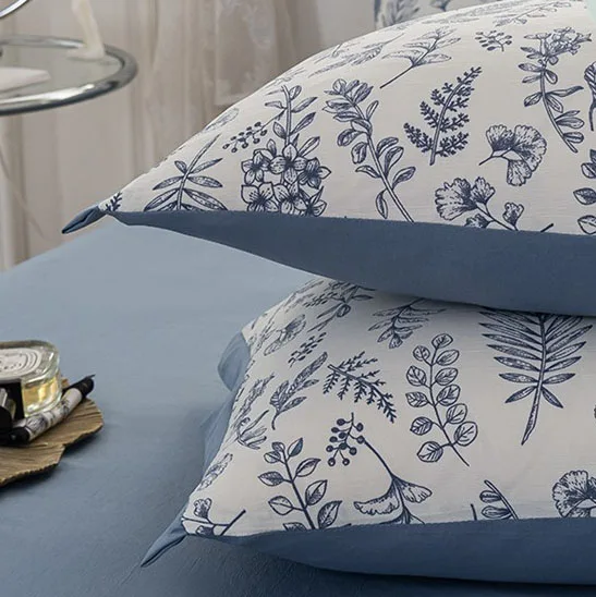 Cotton Quilt with Embroidered Pattern 2-Layer Yarn Organic 100% Polyester Machine Washable Soft Cool for Summer Weddings Bedding