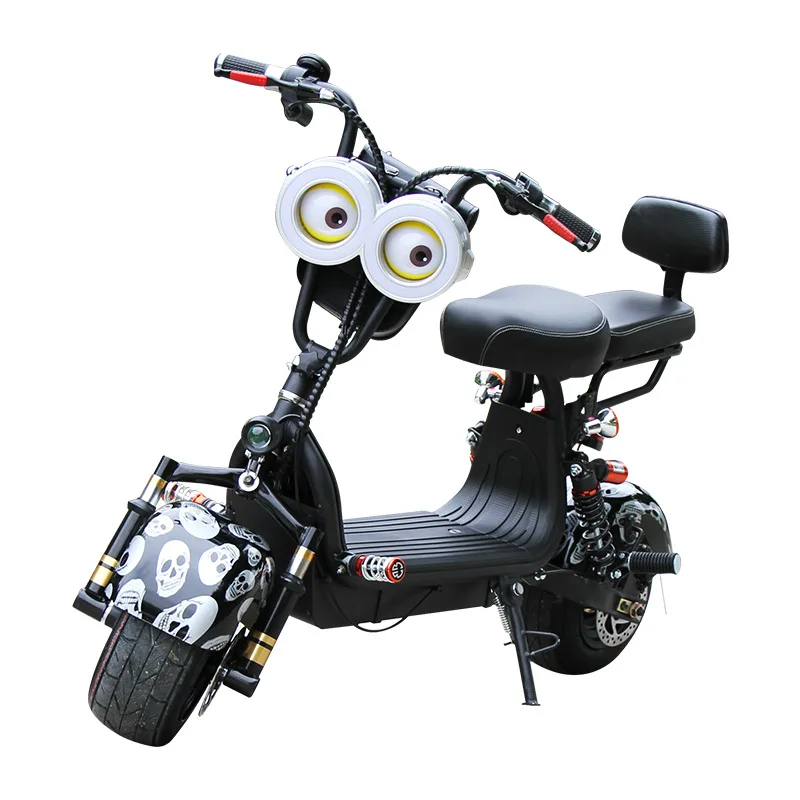 48V 800W Lithium Battery Front Hydraulic Cute Fat Tire Folding Electric Scooters Citycoco Motorcycle E Scooter Adult