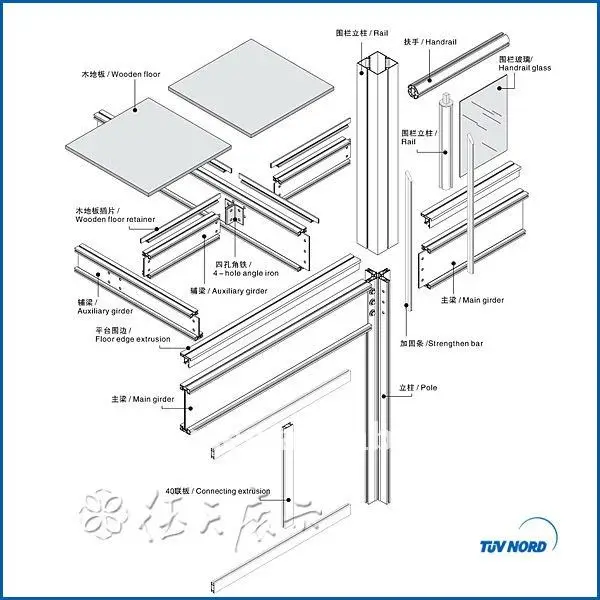 China durable exhibition booth double two story display stand