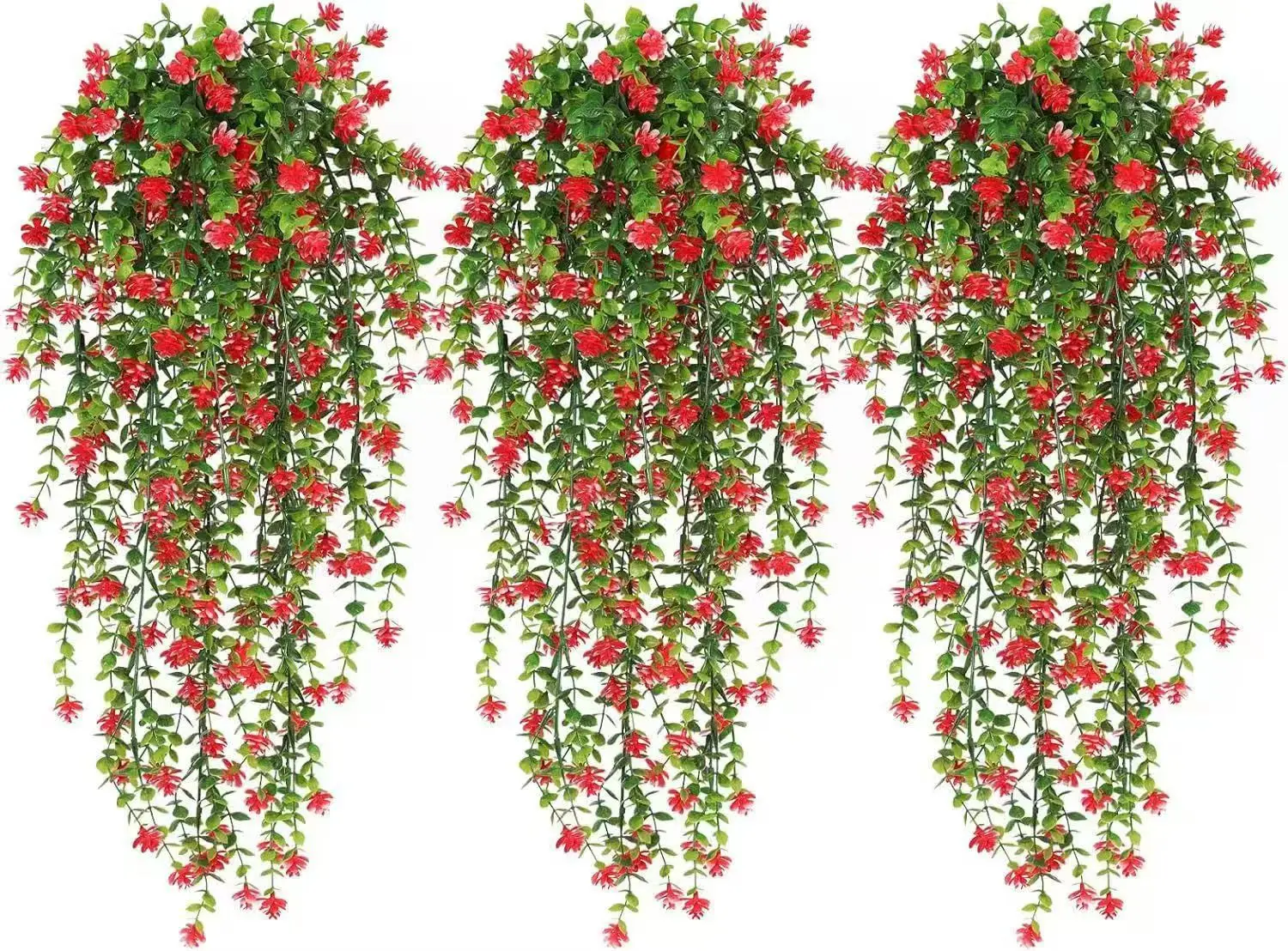 Artificial plant indoor eucalyptus camellia rattan wall hanging faux vine wedding garden home decoration