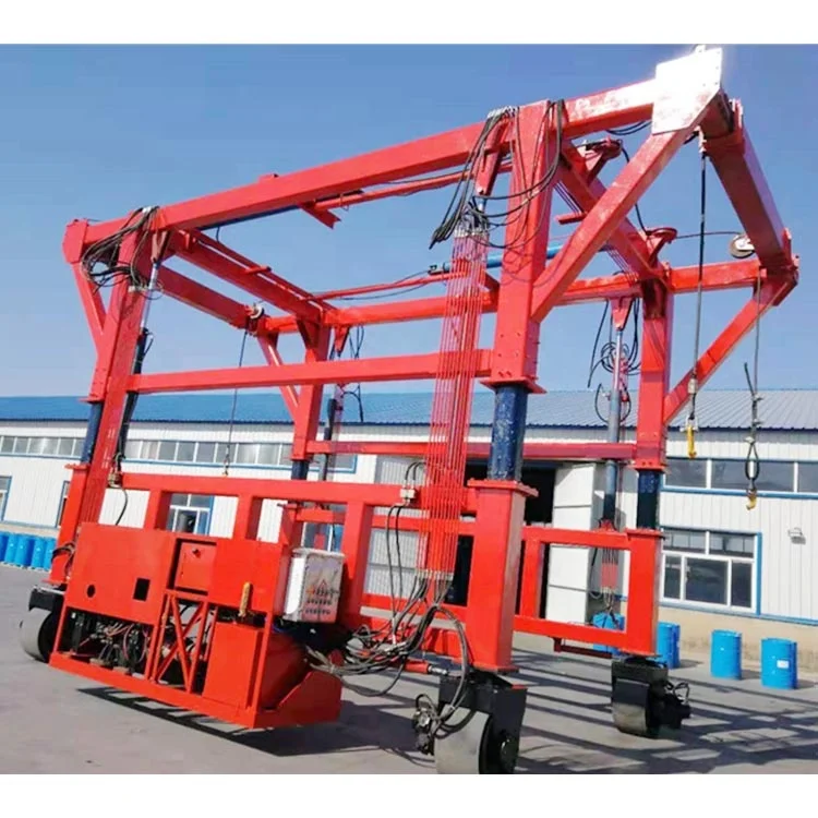 Container unloader rubber tyre gantry crane motor drive or hydraulic drive container straddle carrier multifuncional