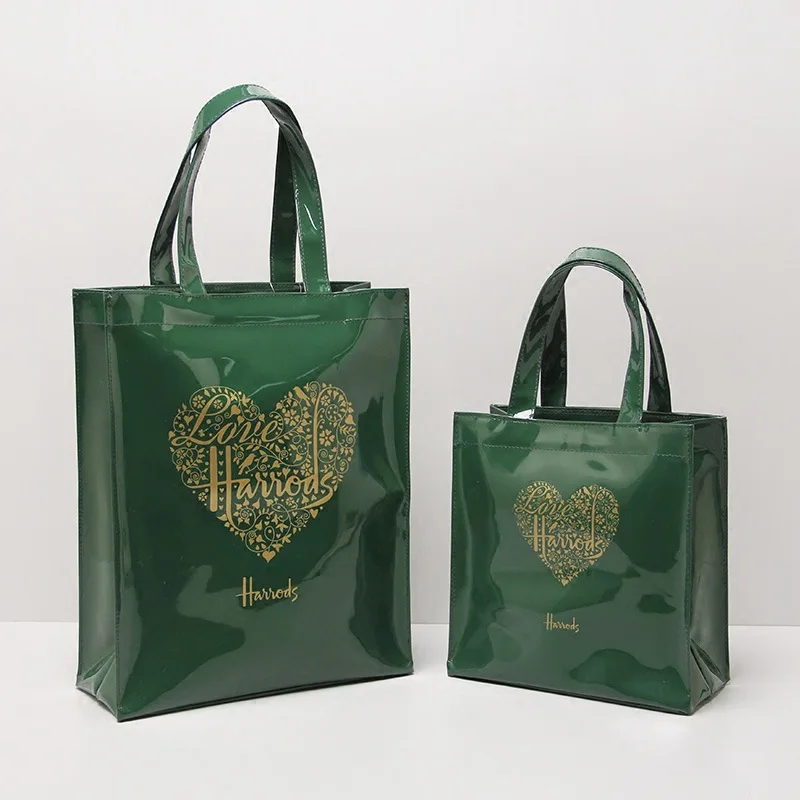 Custom Printed Eco Friendly Mirror Patent PU Leather Tote Bag