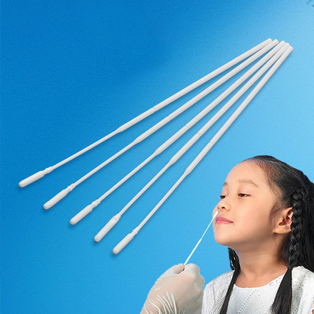 CE Certified Medical Supply Foam Head Nasal Swab Specimen Collection Sponge Swab