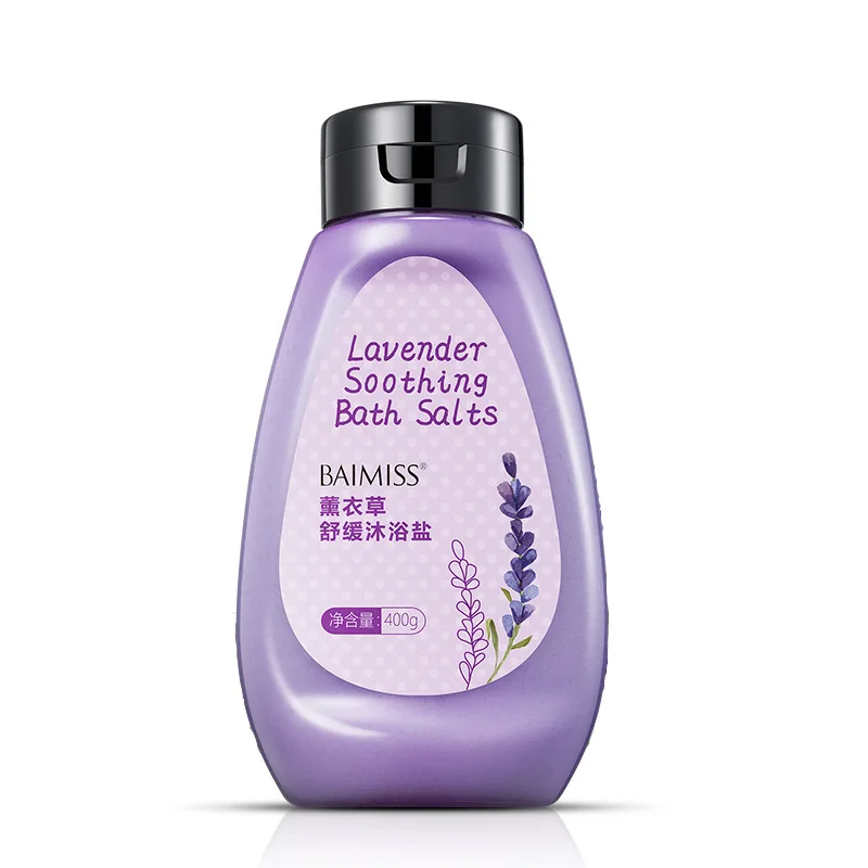 Оптовая Глубокая чистка масло лаванды натуральный частный этикетка скраб для тела Банки отшелушивающие мышцы успокаивающие ванны Soak Salts