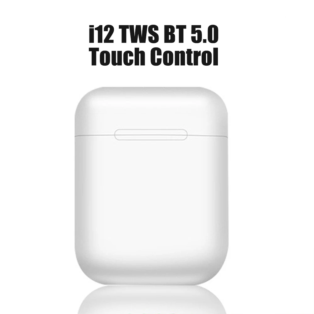  Оригинальные беспроводные наушники-вкладыши i12 TWS Беспроводная BT 5 0 гарнитура сенсорные спортивные стереонаушники для