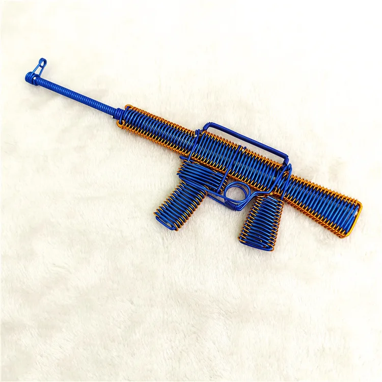 Small Size M416 Submachine Gun Metal Model Thailand Aluminum Wire Crafts Gift Home Decoration