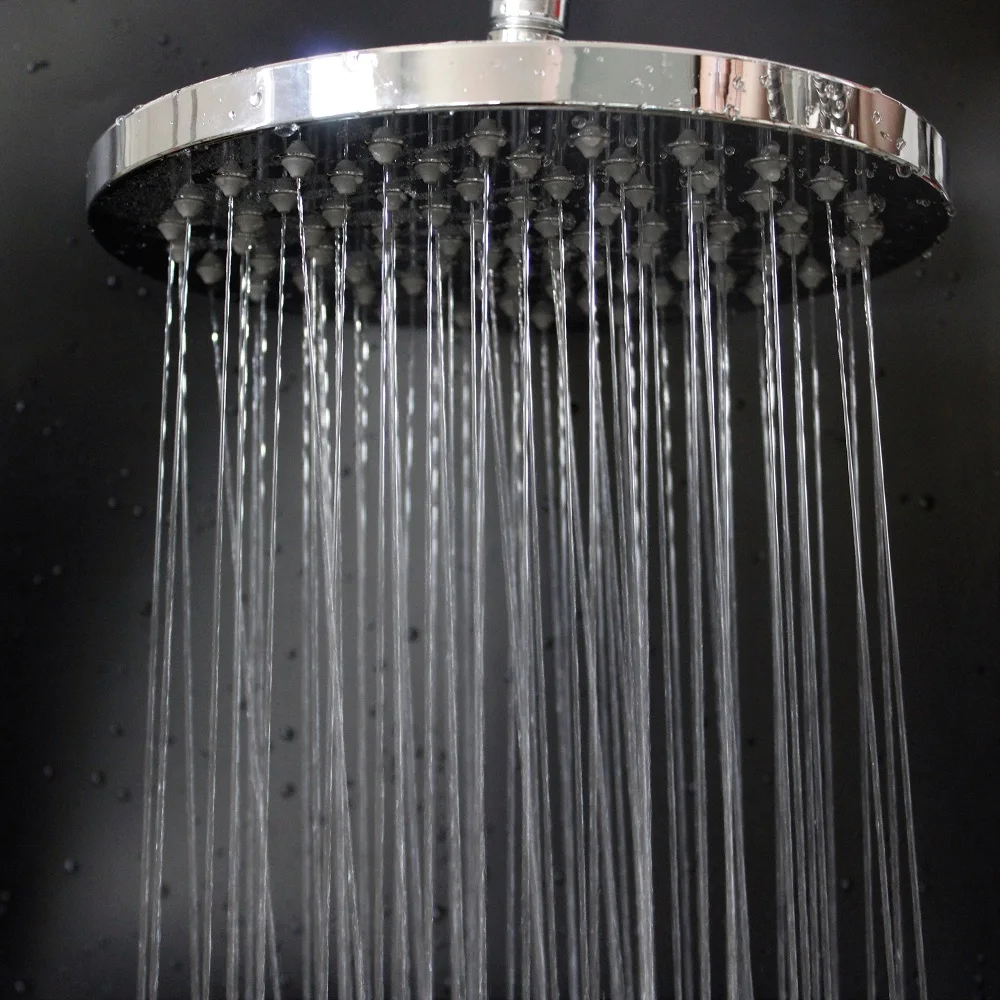 Large round stainless steel bathroom shower head ceiling ceiling waterfall shower